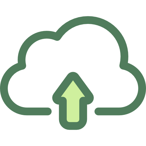 computación en la nube Monochrome Green icono