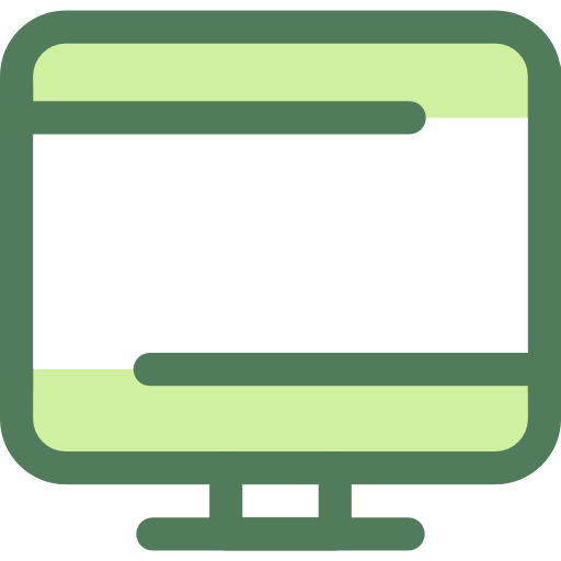 ordinateur Monochrome Green Icône