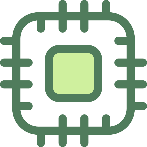 cpu Monochrome Green icon