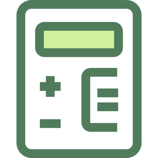 Calculator Monochrome Green icon