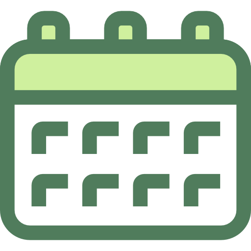 Calendar Monochrome Green icon