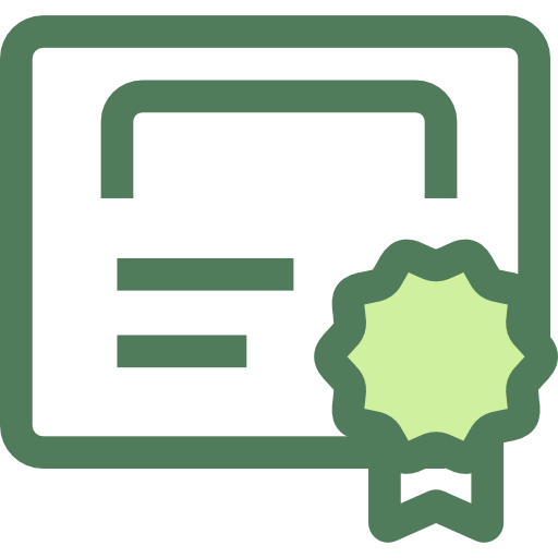 Diploma Monochrome Green icon