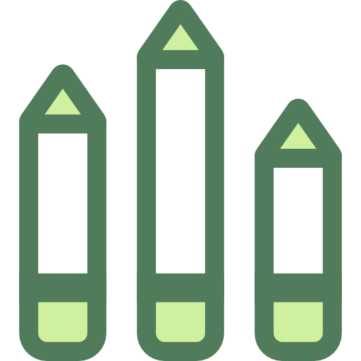Pencils Monochrome Green icon