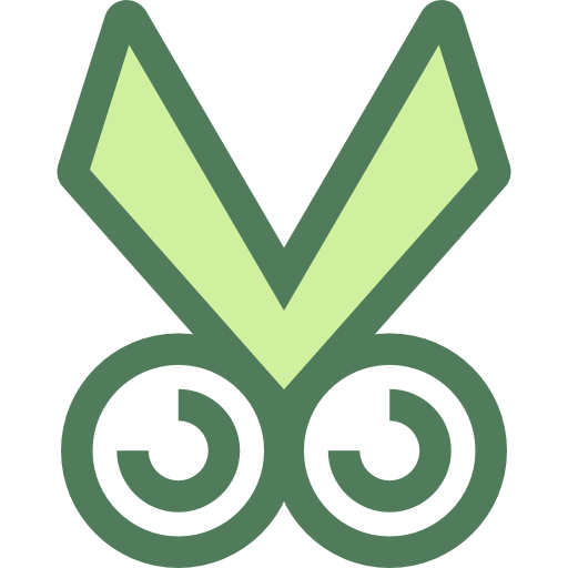 Scissors Monochrome Green icon