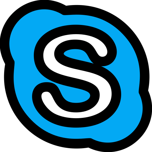 skype Pixel Perfect Lineal Color icon