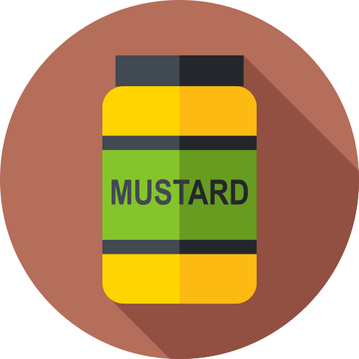Mustard Flat Circular Flat icon