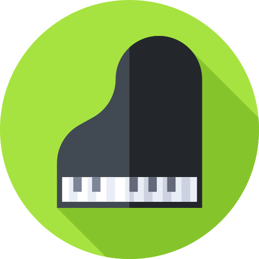Piano Flat Circular Flat icon