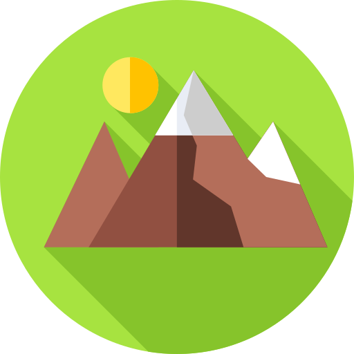 Mountain Flat Circular Flat icon