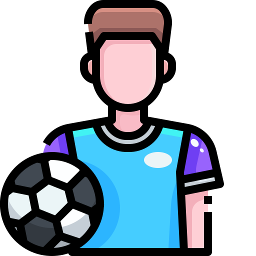 fussballspieler Justicon Lineal Color icon