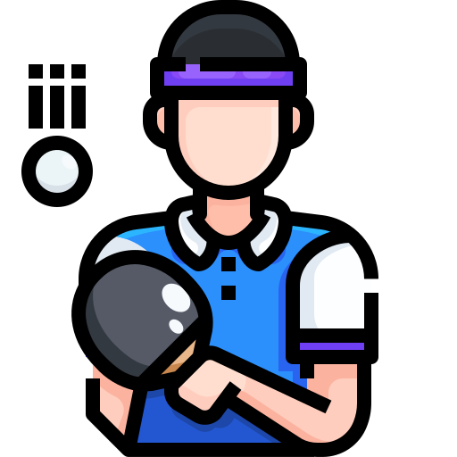 Ping pong Justicon Lineal Color icon