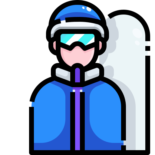 Snowboarder Justicon Lineal Color icon