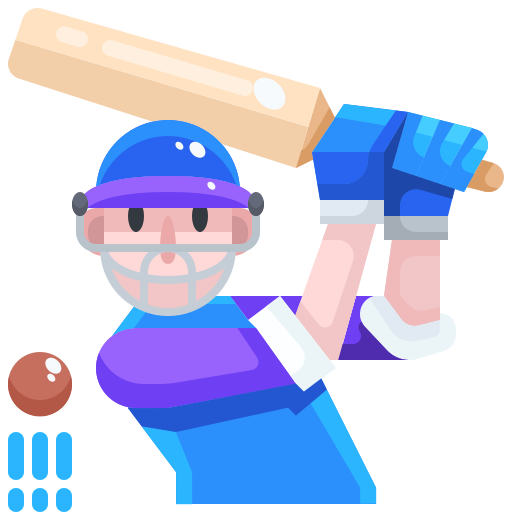 cricket-speler Justicon Flat icoon