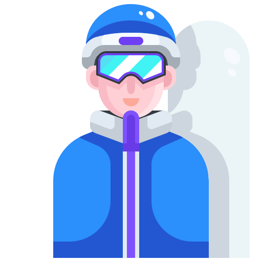 Snowboarder Justicon Flat icon