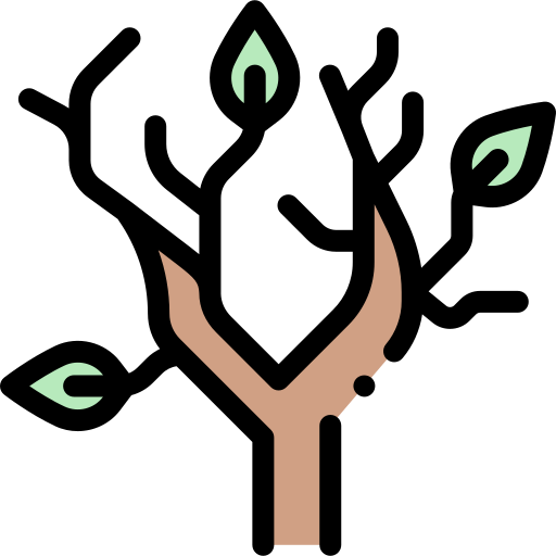 Tree Detailed Rounded Lineal color icon