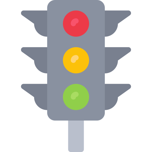 Traffic lights Juicy Fish Flat icon