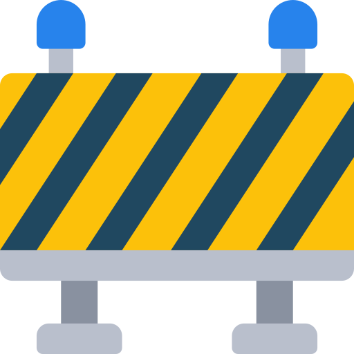 Road barrier Juicy Fish Flat icon