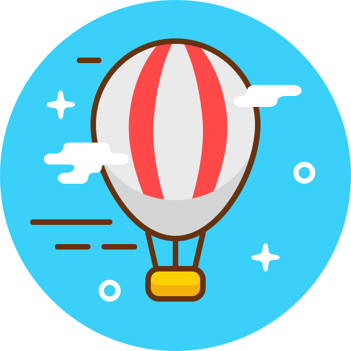 balão de ar quente Pixel Buddha Premium Circular Ícone