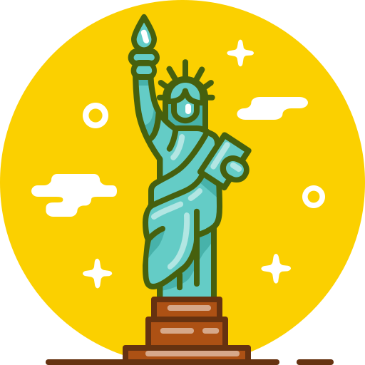 estatua de la libertad Pixel Buddha Premium Circular icono