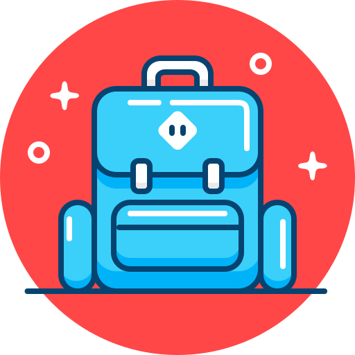 Backpack Pixel Buddha Premium Circular icon