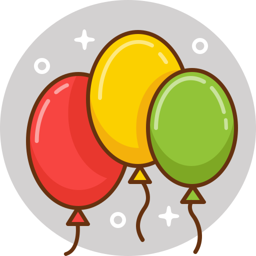 Balloons Pixel Buddha Premium Circular icon