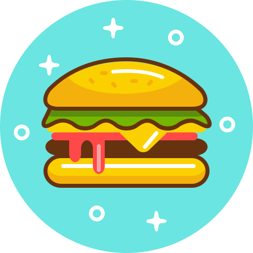 hamburger Pixel Buddha Premium Circular icoon