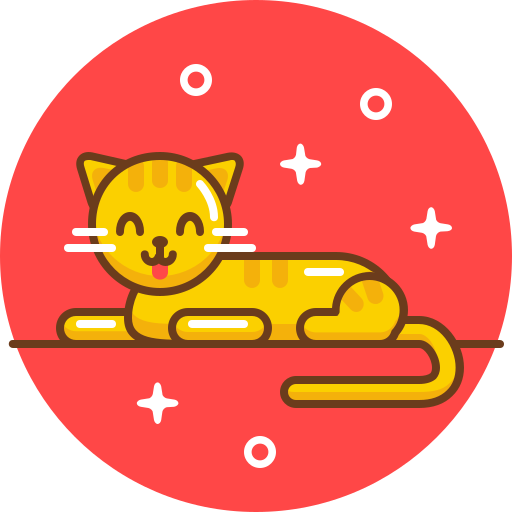 gato Pixel Buddha Premium Circular Ícone