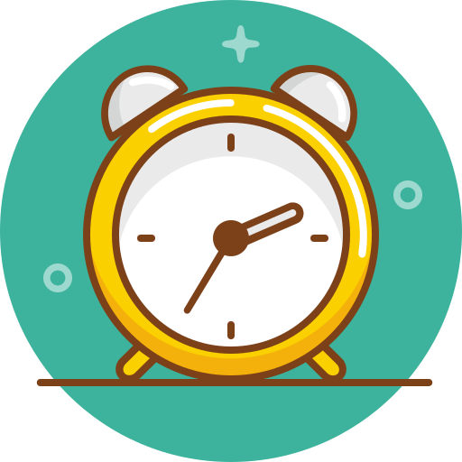Alarm clock Pixel Buddha Premium Circular icon