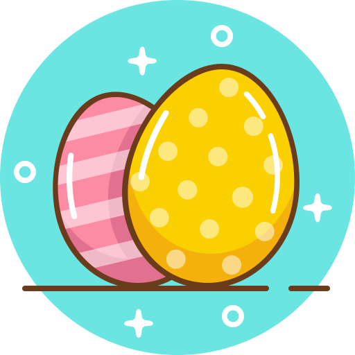 Easter eggs Pixel Buddha Premium Circular icon
