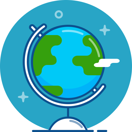 Earth globe Pixel Buddha Premium Circular icon