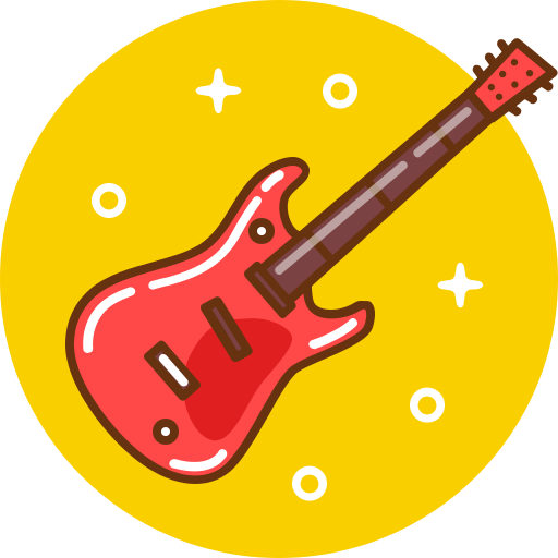 elektrische gitarre Pixel Buddha Premium Circular icon