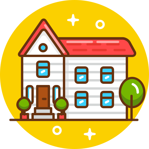 House Pixel Buddha Premium Circular icon