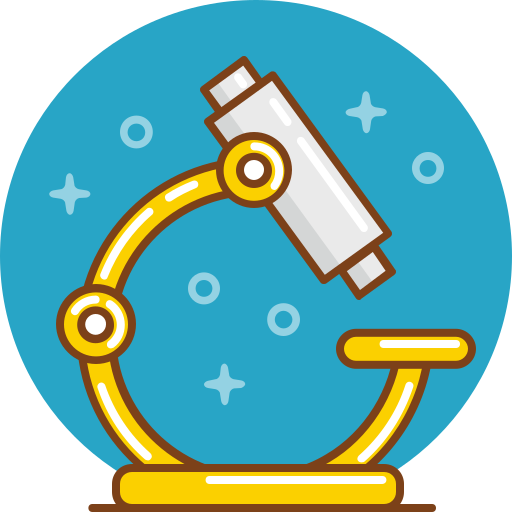 Microscope Pixel Buddha Premium Circular icon