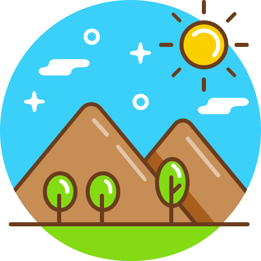 Mountains Pixel Buddha Premium Circular icon
