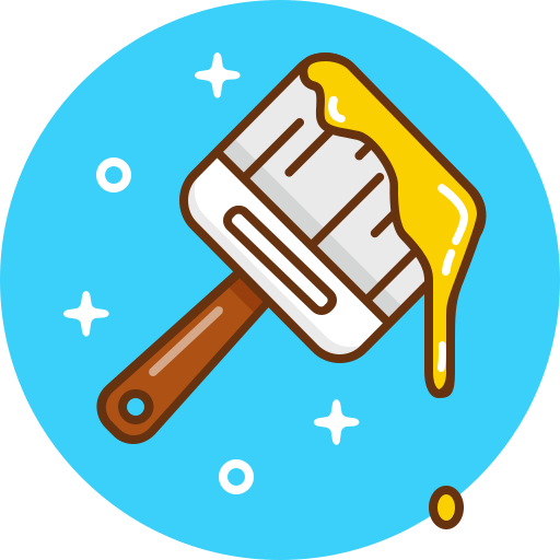 Paint brush Pixel Buddha Premium Circular icon