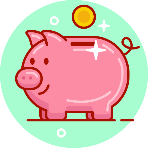 Piggy bank Pixel Buddha Premium Circular icon