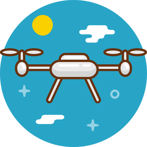 drone Pixel Buddha Premium Circular icoon