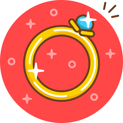 Engagement ring Pixel Buddha Premium Circular icon