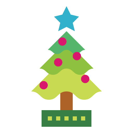 Christmas tree Smalllikeart Flat icon