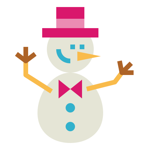Снеговик Smalllikeart Flat иконка