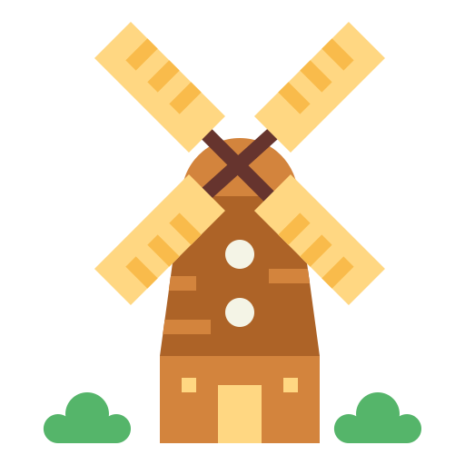 windmühle Smalllikeart Flat icon