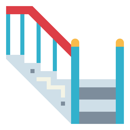 escalier Smalllikeart Flat Icône
