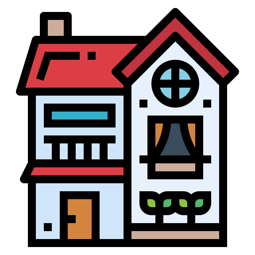 House Smalllikeart Lineal Color icon