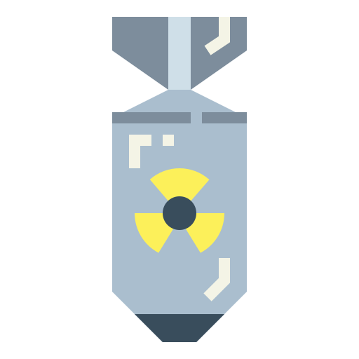 bomba nucleare Smalllikeart Flat icona