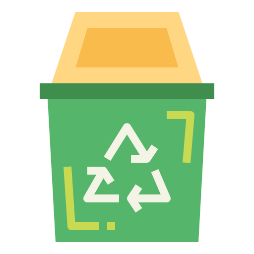 Papelera de reciclaje Smalllikeart Flat icono