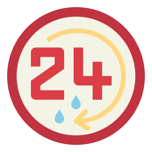 24 시간 Smalllikeart Flat icon