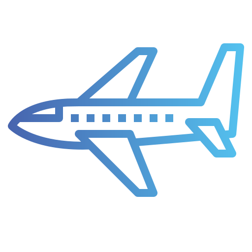 vliegtuig Smalllikeart Gradient icoon
