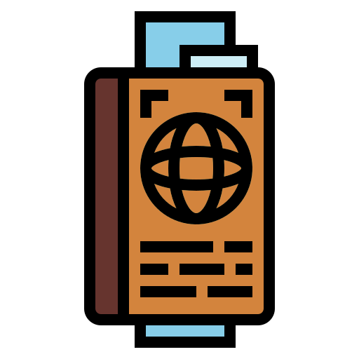 Заграничный пасспорт Smalllikeart Lineal Color иконка