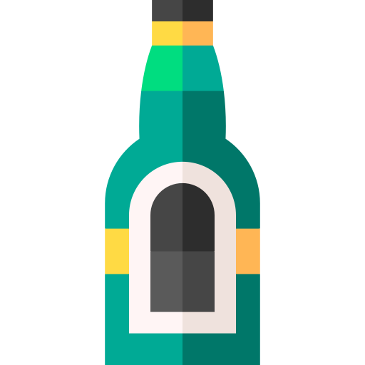 Beer bottle Basic Straight Flat icon