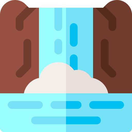 wodospad Basic Rounded Flat ikona