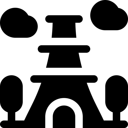 Torre Eiffel Basic Rounded Filled icono